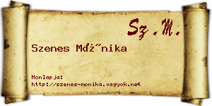 Szenes Mónika névjegykártya