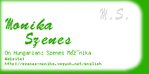 monika szenes business card